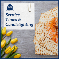 [logo] Service Times & Candle-Lighting