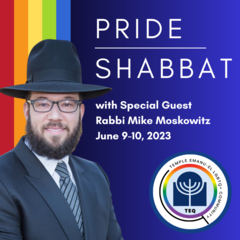 [logo] Pride Shabbat with Special Guest Rabbi Mike Moskowitz